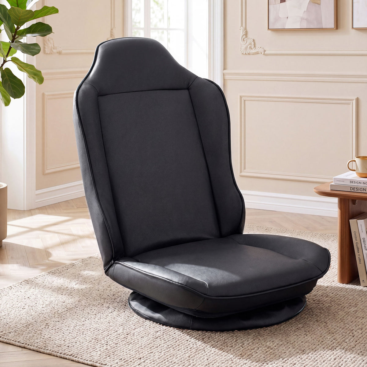 360° Swivel Gaming Chair, 5-Level Adjustable Backrest, Black Gaming Chairs at Gallery Canada