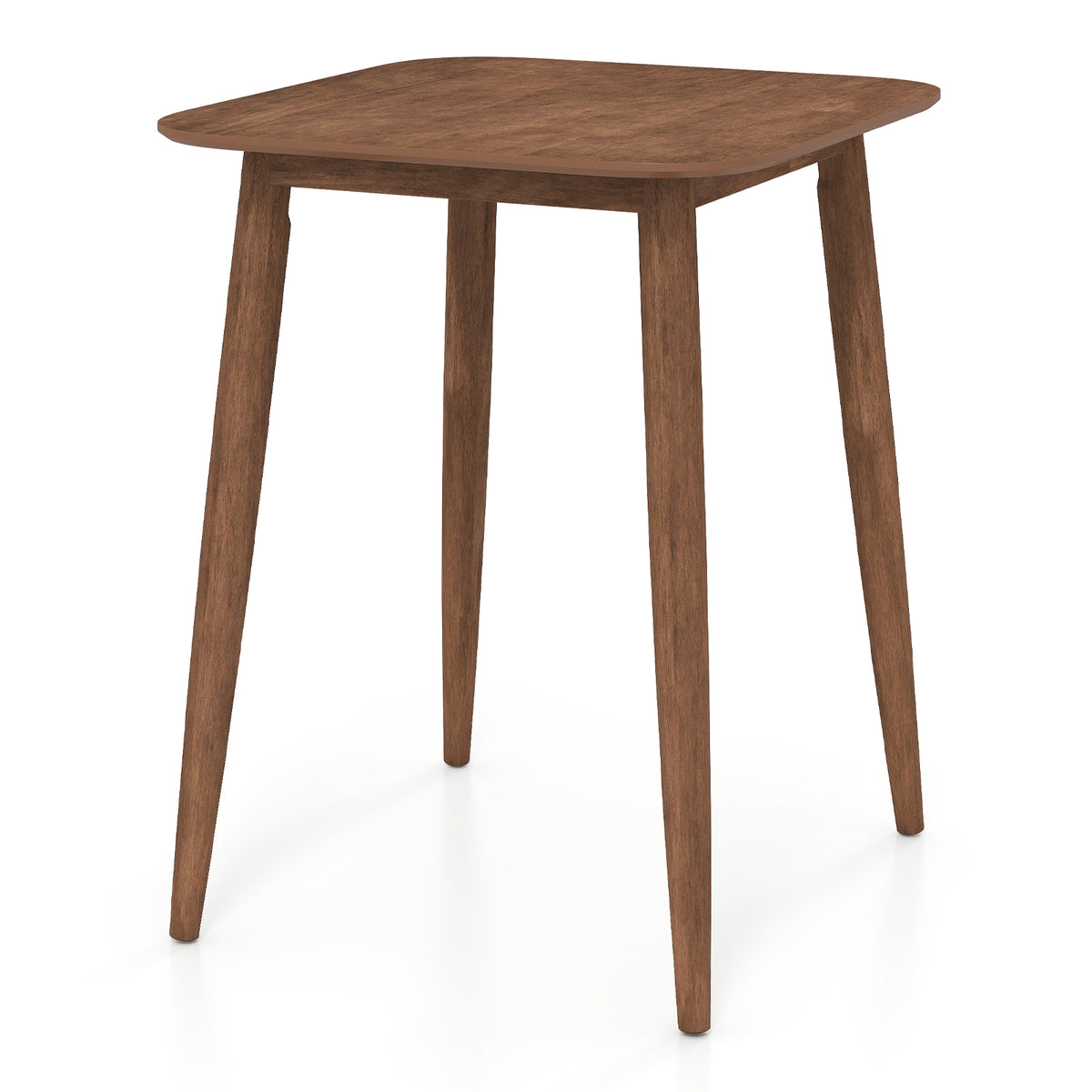 36 Inch Counter Height Bar Table, Solid Rubber Wood Legs, Walnut Bar Tables at Gallery Canada