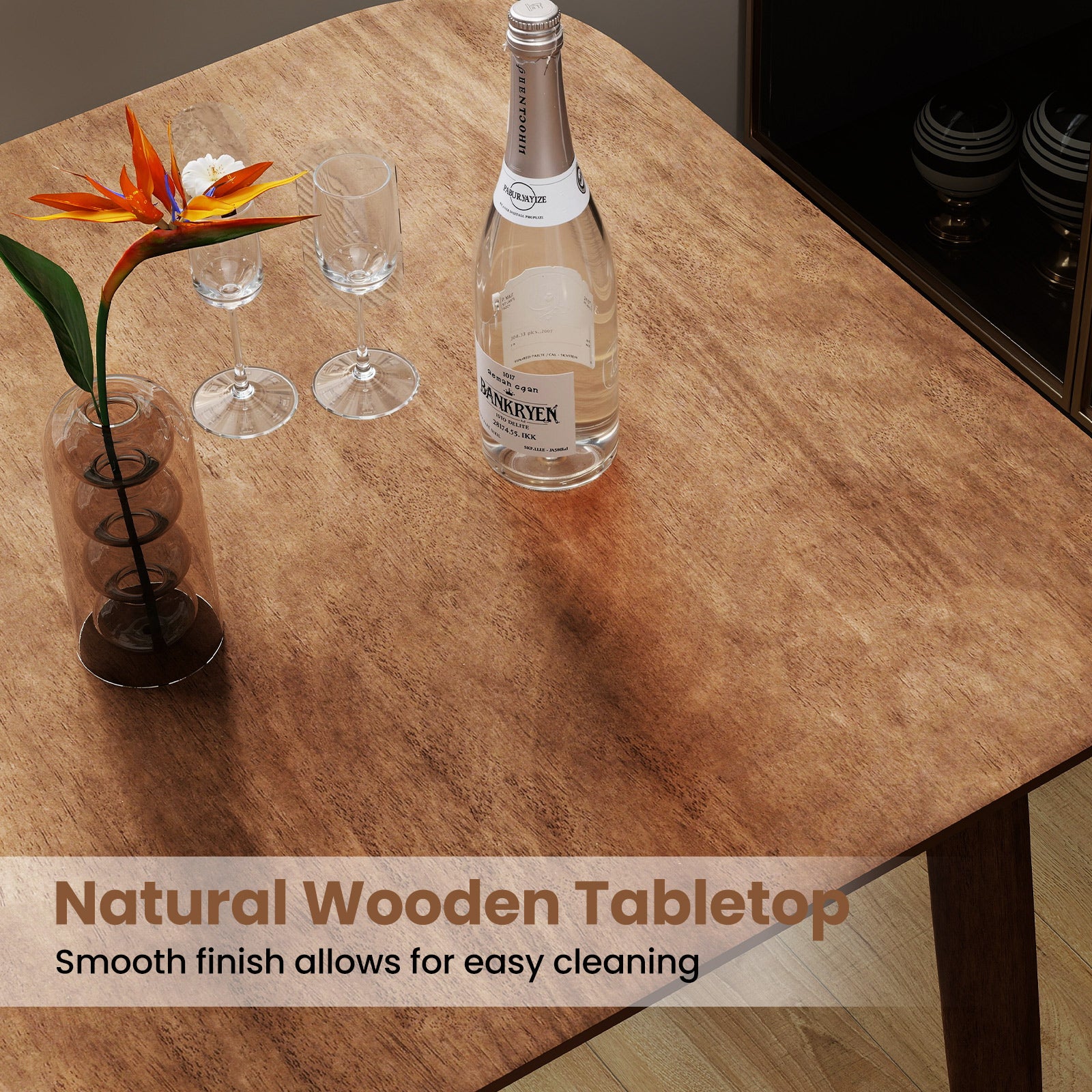 36 Inch Counter Height Bar Table, Solid Rubber Wood Legs, Walnut Bar Tables at Gallery Canada