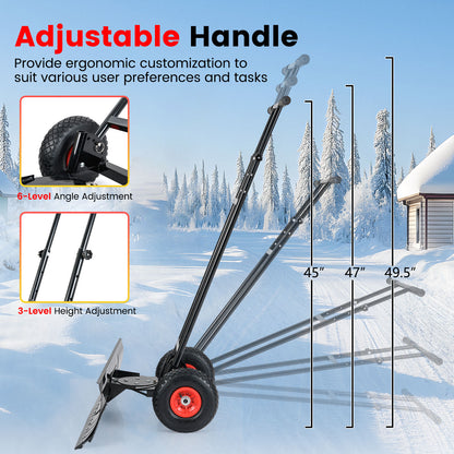 36 Inches Snow Shovel, Adjustable Angle, Black Snow Removal at Gallery Canada