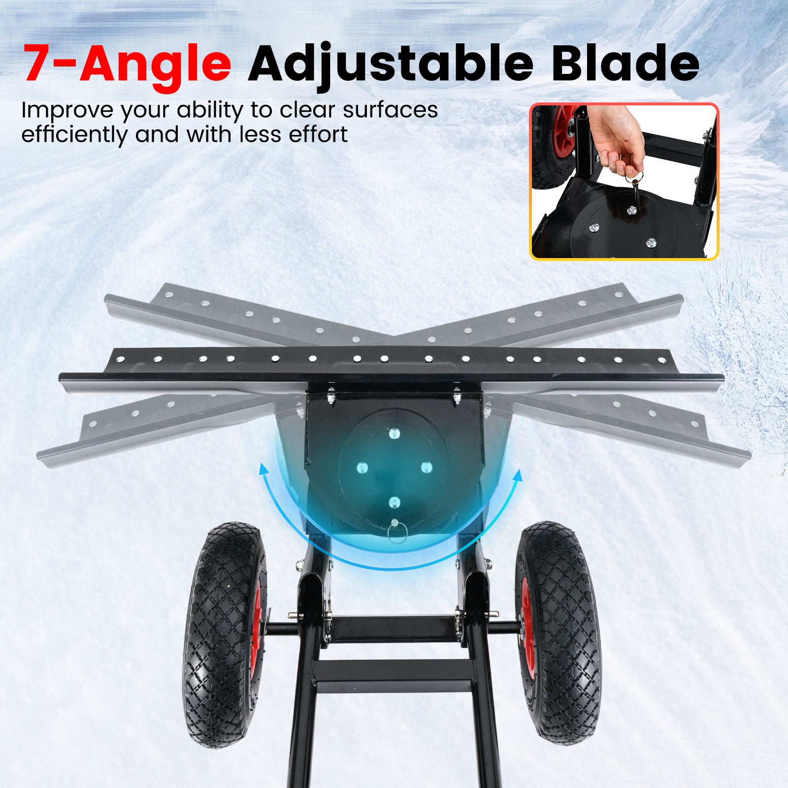 36 Inches Snow Shovel, Adjustable Angle, Black Snow Removal at Gallery Canada