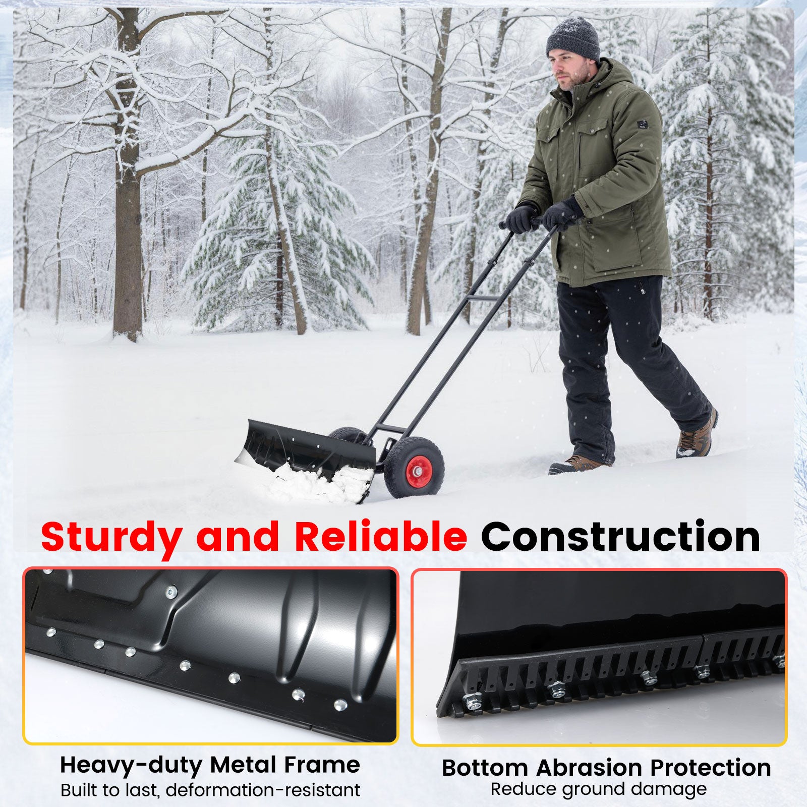 36 Inches Snow Shovel, Adjustable Angle, Black Snow Removal at Gallery Canada