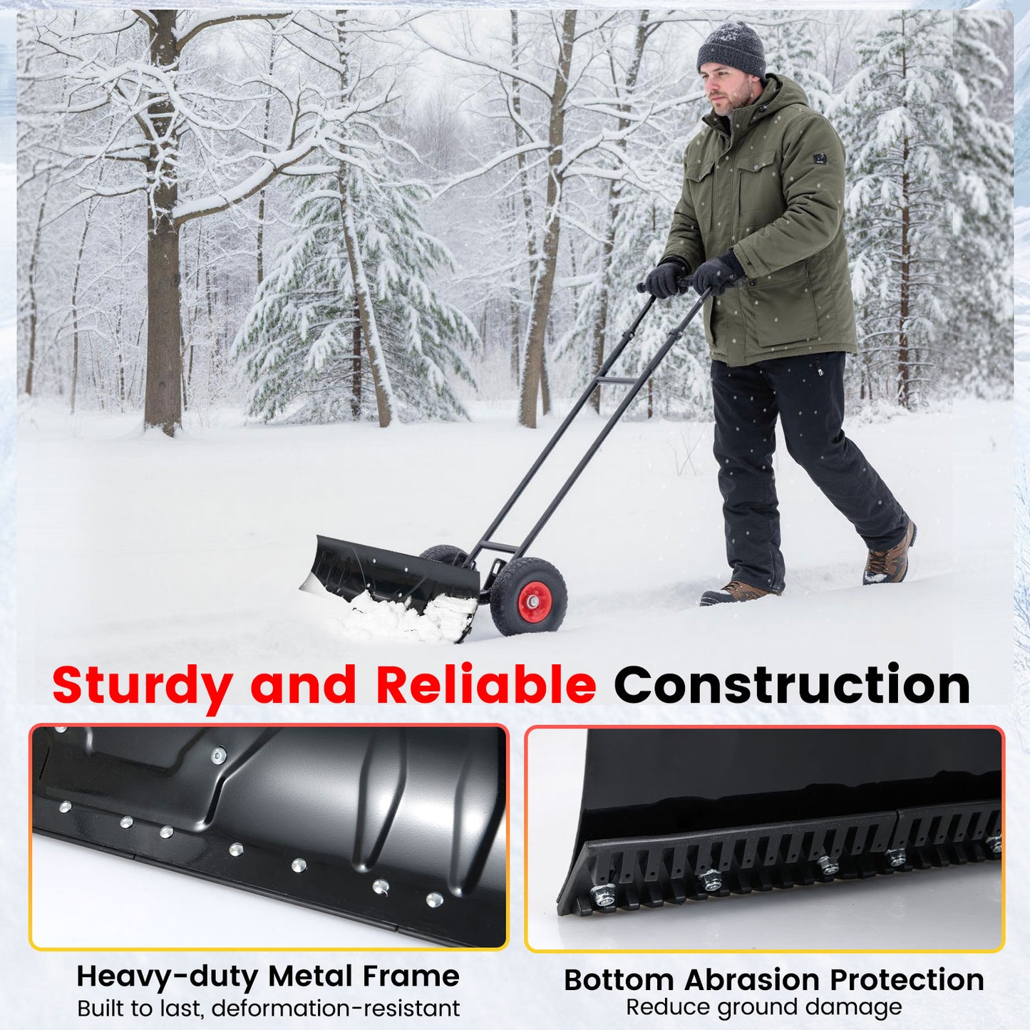 36 Inches Snow Shovel, Adjustable Angle, Black Snow Removal at Gallery Canada