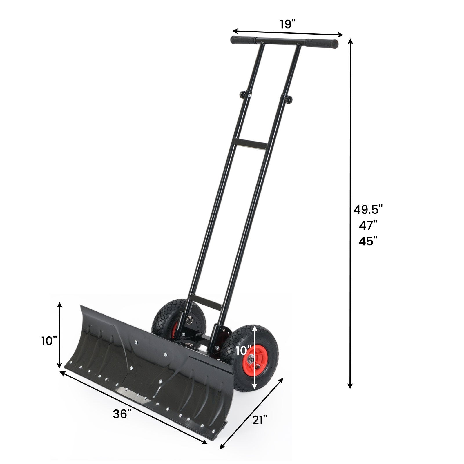 36 Inches Snow Shovel, Adjustable Angle, Black Snow Removal at Gallery Canada
