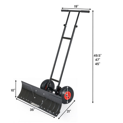 36 Inches Snow Shovel, Adjustable Angle, Black Snow Removal at Gallery Canada