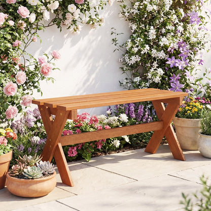 36" Outdoor Solid Wood Bench Set, Backless Patio Dining, Teak Outdoor Benches at Gallery Canada