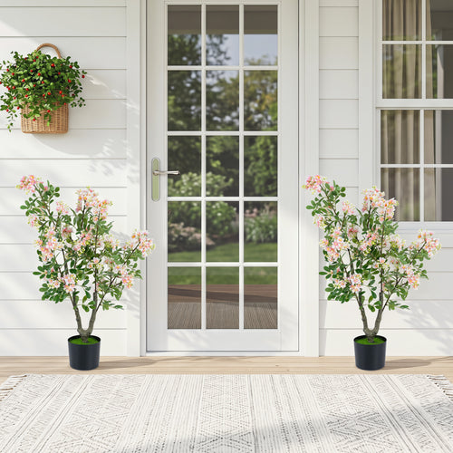 Set of 2 Artificial Impatiens Trees, 36