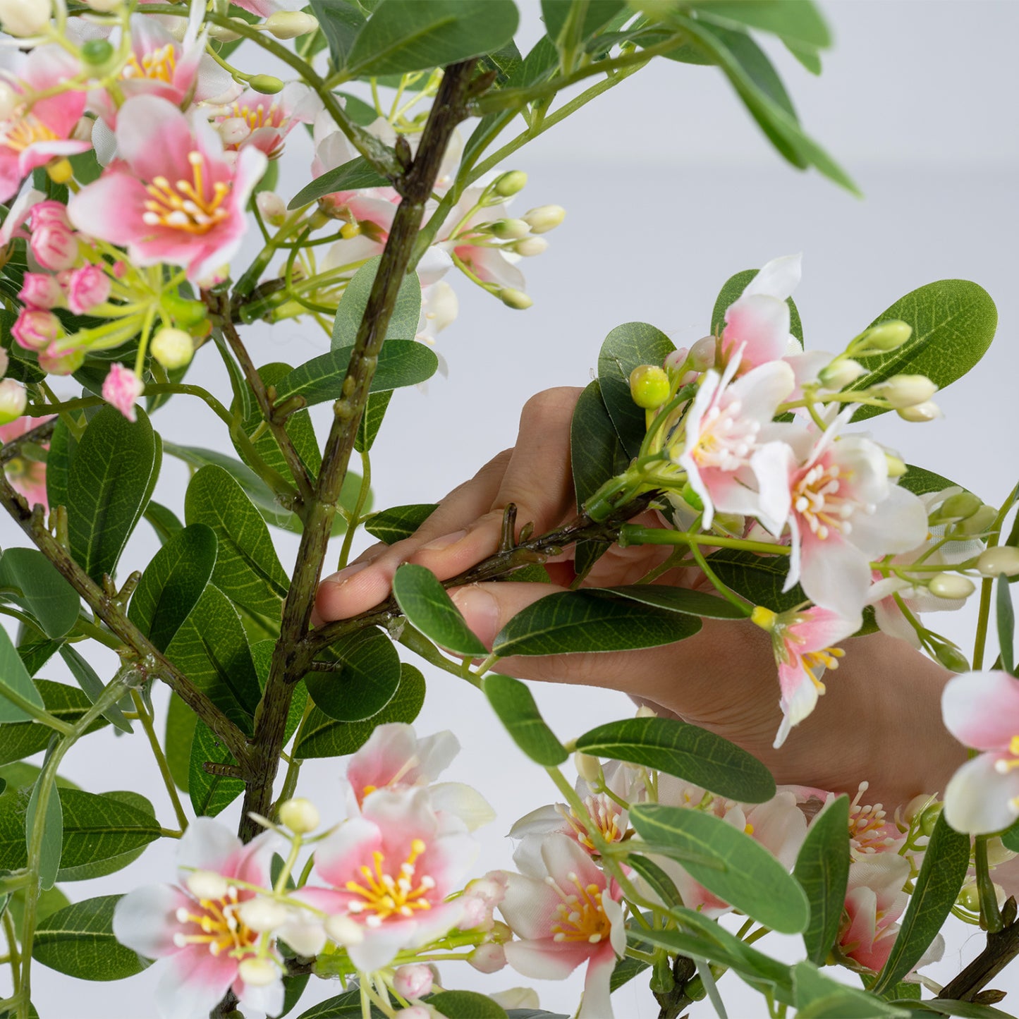 Set of 2 Artificial Impatiens Trees, 36", Pink Faux Plants at Gallery Canada