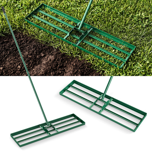 36 x 10 Inch Lawn Leveling Rake, Ergonomic Handle, Green Garden Tools Green at Gallery Canada