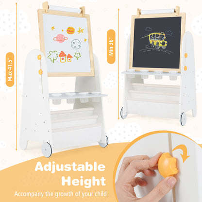 4-in-1 Toddler Activity Table, Magnetic Whiteboard, Chalk Board, Gray Art Easels at Gallery Canada