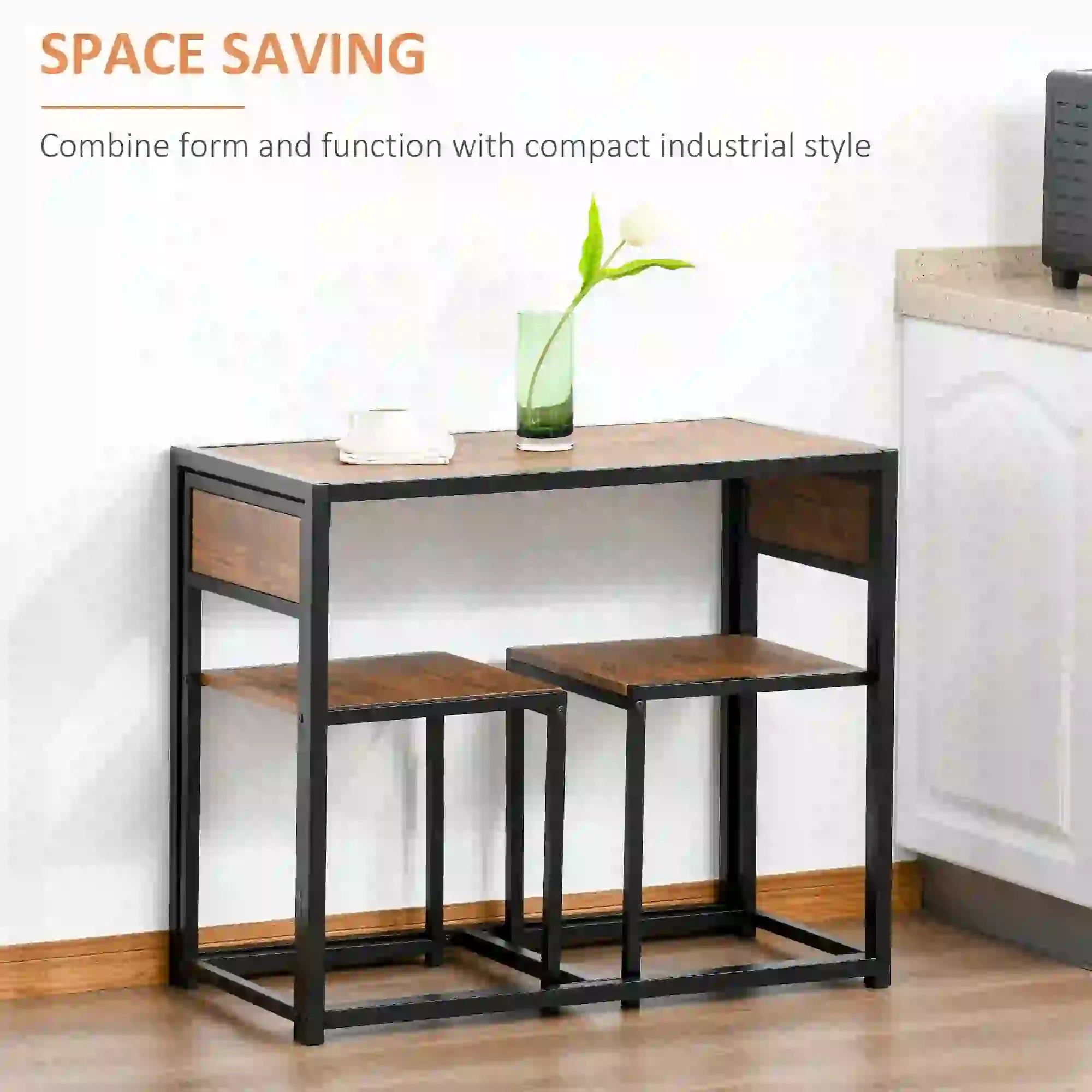 Industrial Dining Table Set for 2, Kitchen Table and Chairs Bar Sets at Gallery Canada