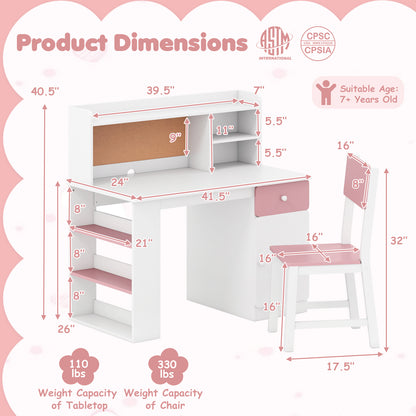 Kids Desk And Chair Set With Hutch, Pink Kids Table & Chair Sets at Gallery Canada