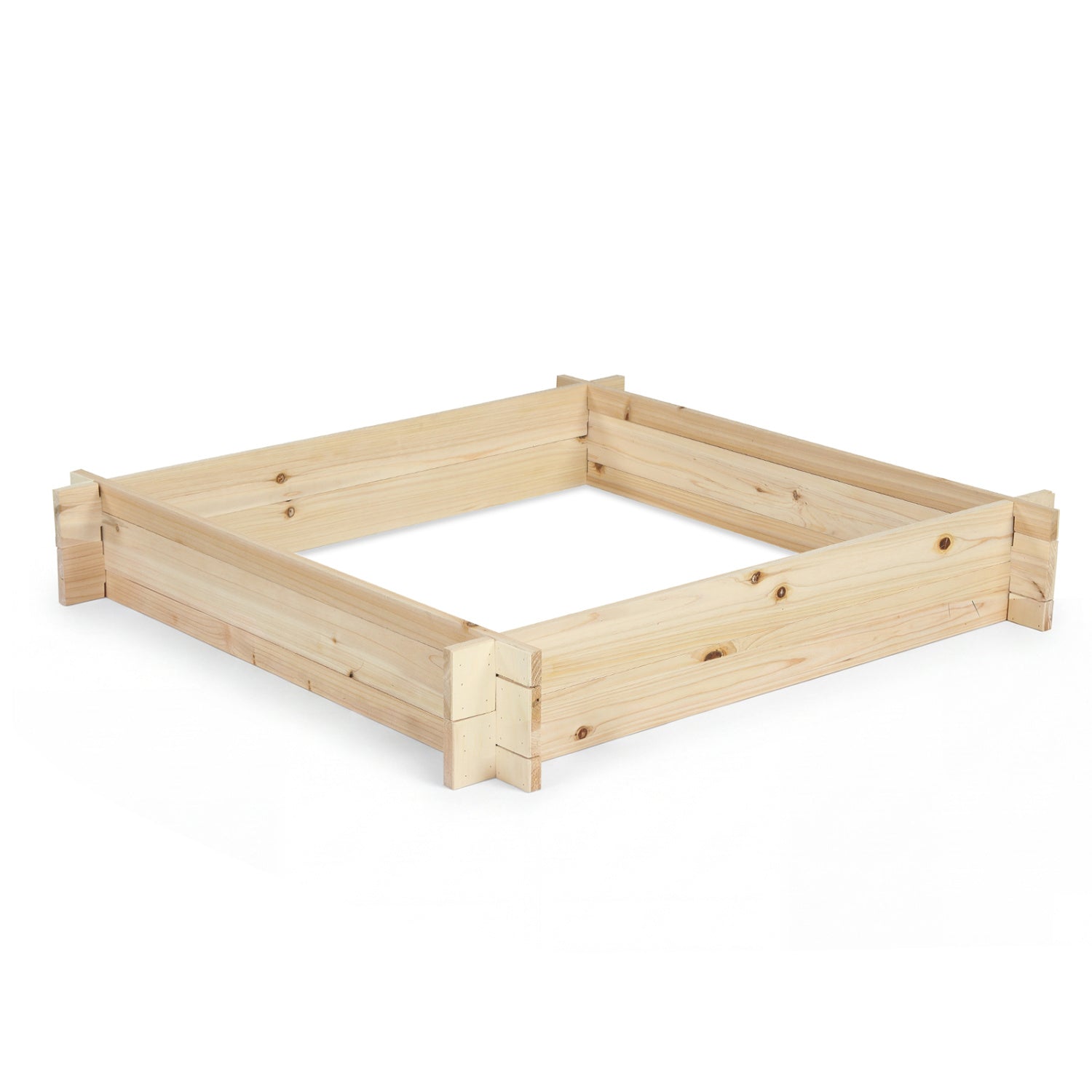 39.5In x 39.5In Square Wooden Raised Garden Bed Raised Garden Beds Natural at Gallery Canada