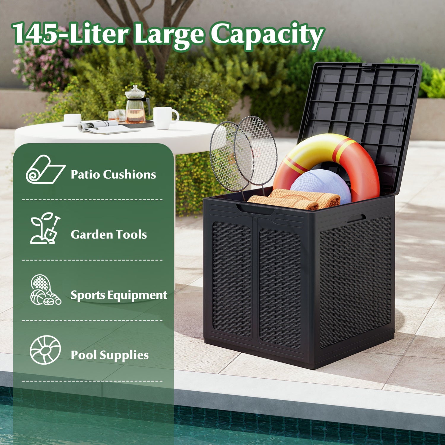 Deck Box, Lockable Lid, Patio Storage, Brown Sheds & Outdoor Storage at Gallery Canada