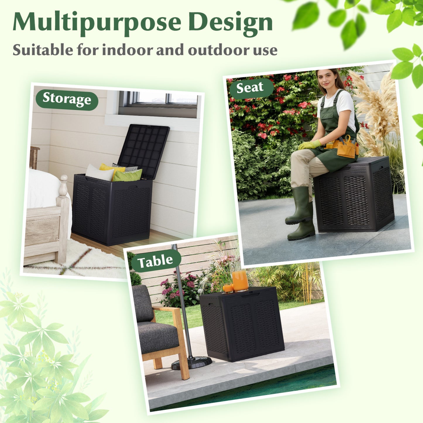 Deck Box, Lockable Lid, Patio Storage, Brown Sheds & Outdoor Storage at Gallery Canada