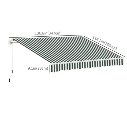 11' X 10' Retractable Awning Fabric Replacement, Uv Protection, Green And White Awning Fabric Replacement at Gallery Canada
