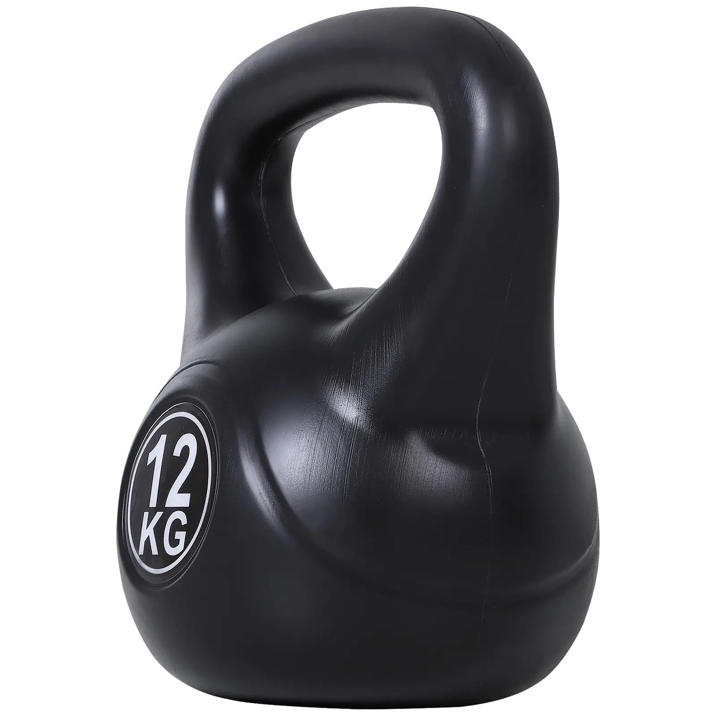 26lb Fitness Kettlebell, Plastic Exercise Weight, Sand Filled, Noise Reduction Strength Training Equipment Black at Gallery Canada
