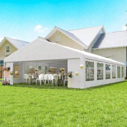 23' x 39' Party Tent, Heavy Duty Outdoor Canopy Shelter, White Canopy Tents at Gallery Canada