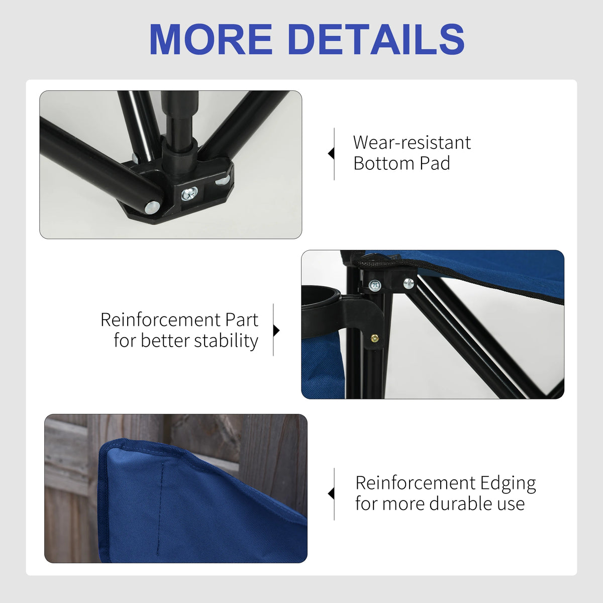 6 Seat Folding Camping Chair, Cup Holder, Carrying Case, Blue Picnic Tables & Camping Chairs at Gallery Canada
