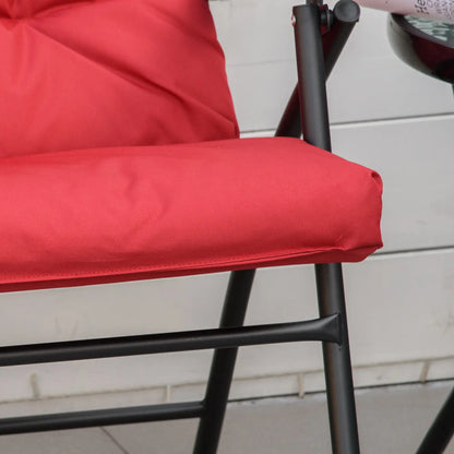 Folding Camping Chairs With Adjustable Backrest, 2 Pack, Red Patio Chairs at Gallery Canada