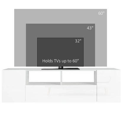 TV Stand for TVs up to 60", 53.9" x 13.8" x 16.5", White TV Stands at Gallery Canada