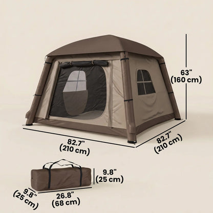 Inflatable Camping Tent, 1-2 Person, Khaki and Brown Camping Tents at Gallery Canada