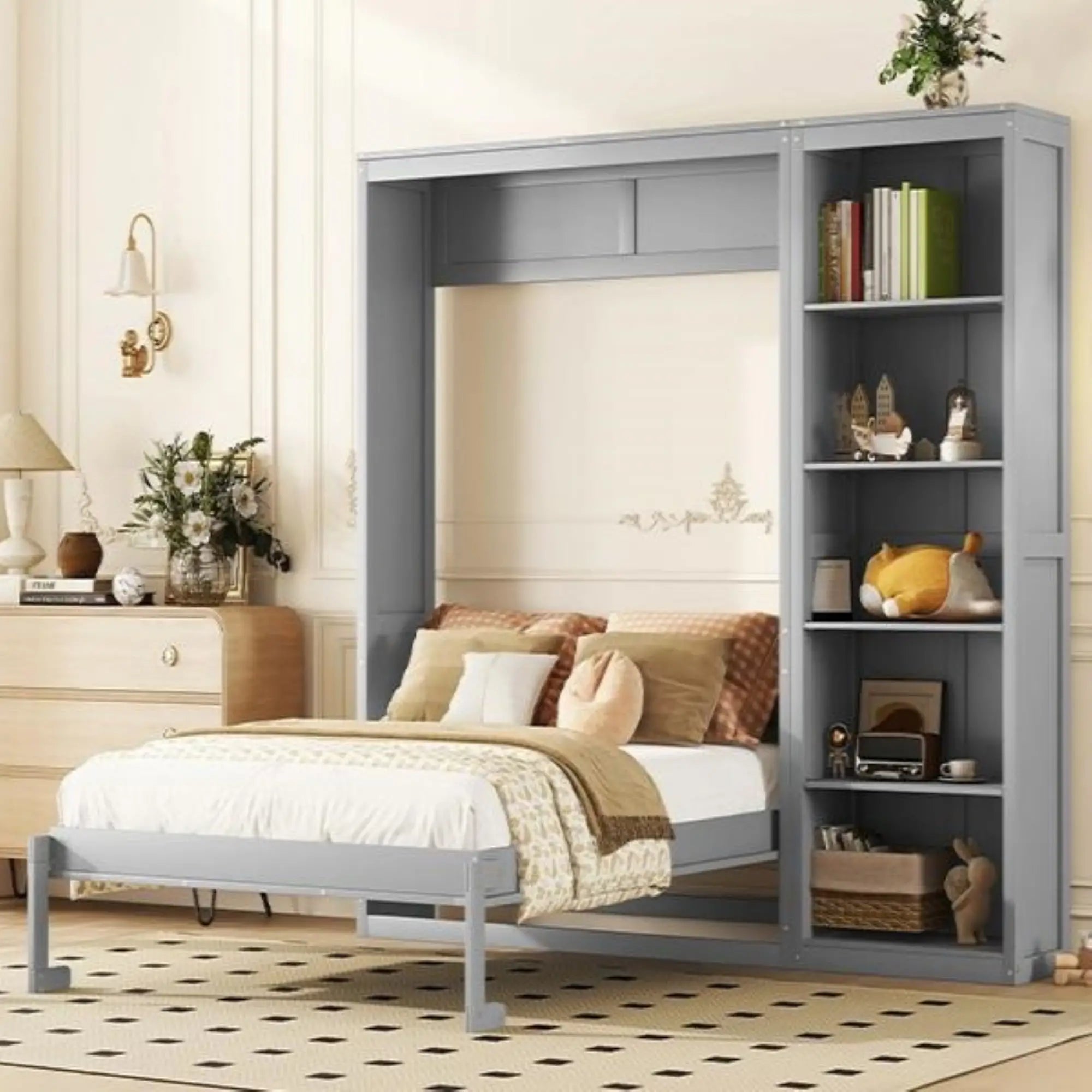 Murphy Bed with Storage, Dual Piston, Space-Saving, 94