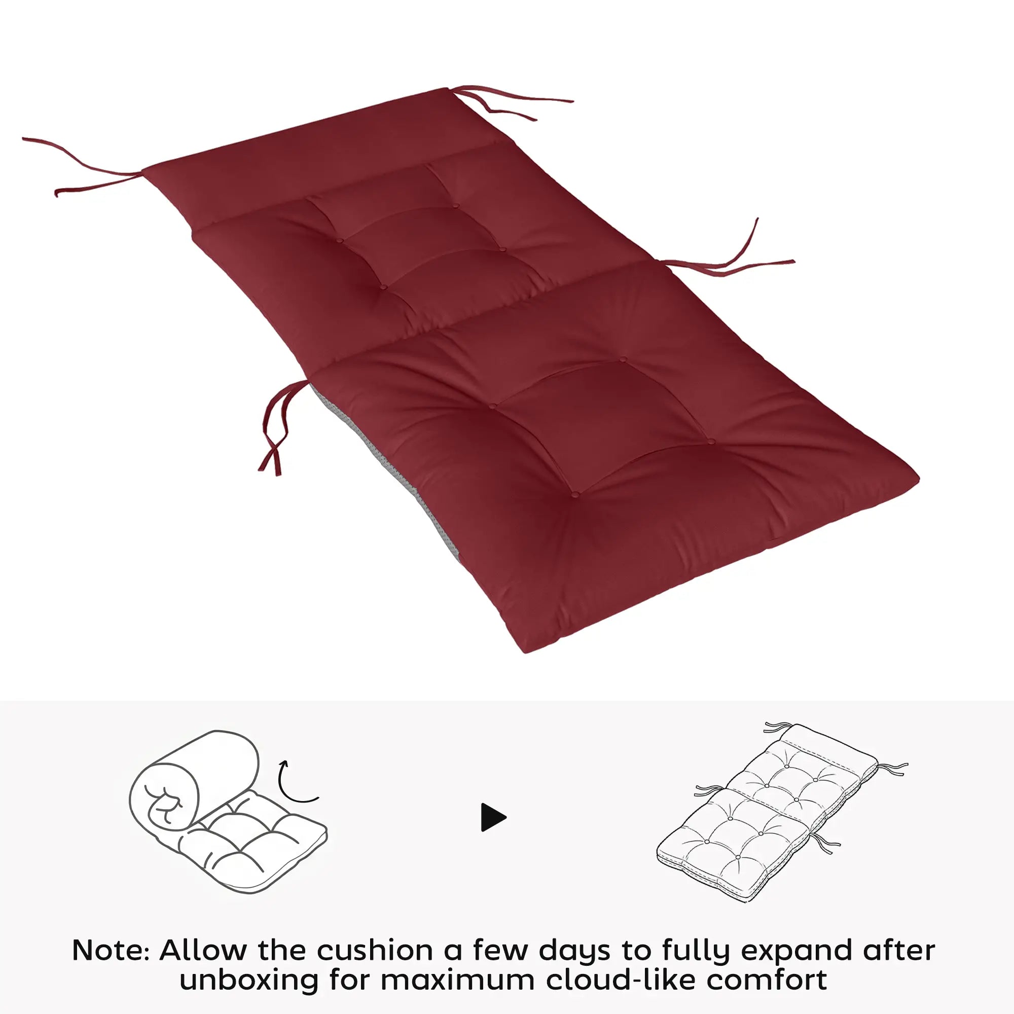 Waterproof Non-Slip Patio Chair Cushions, Set of 4, 44