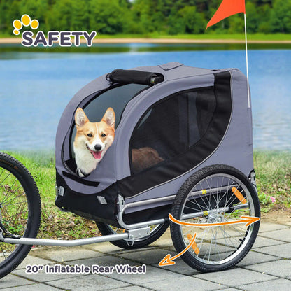 Dog Bike Trailer, Foldable, For Small Medium Dogs, Grey Dog Bike Trailers & Strollers at Gallery Canada