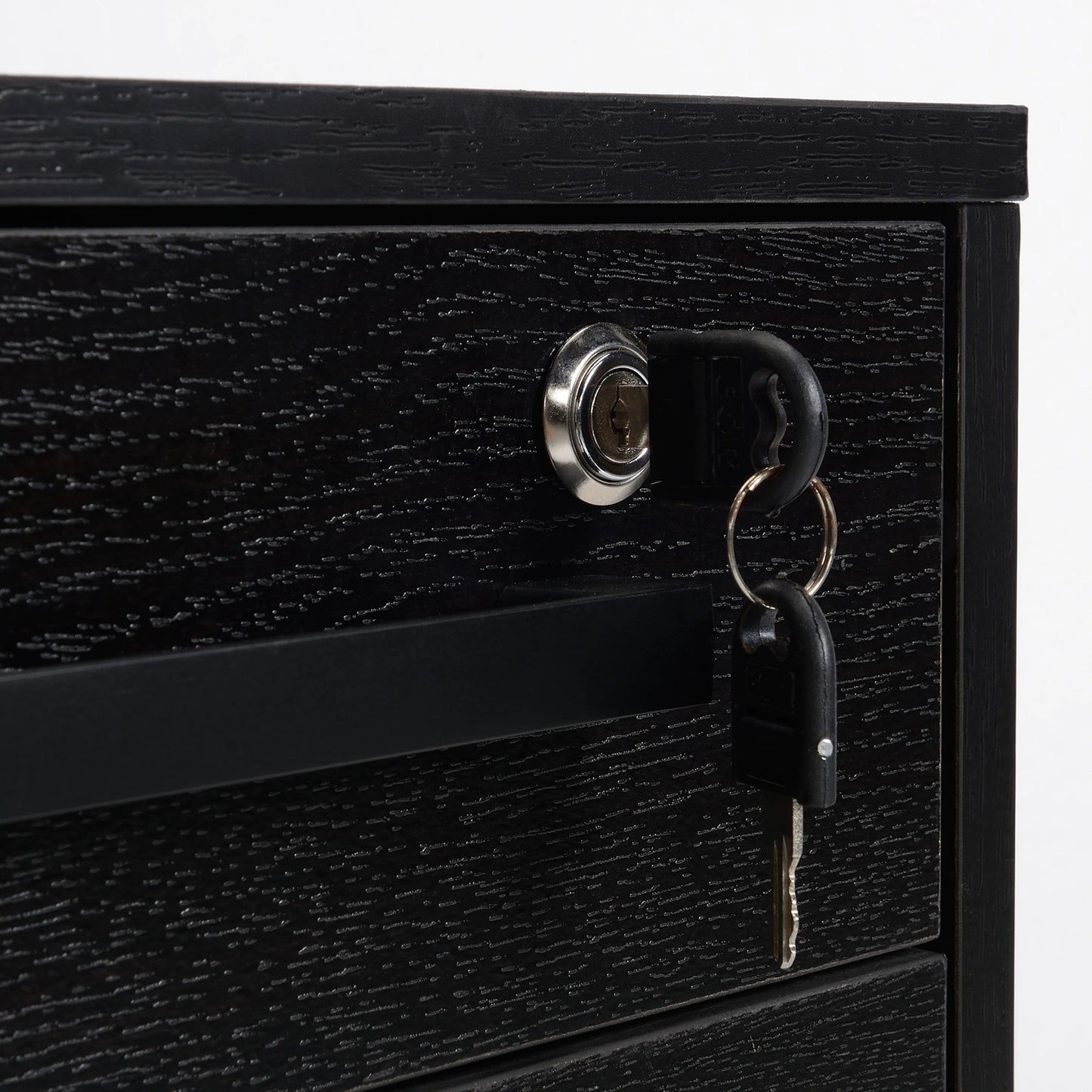 Lockable 3 Drawer Vertical File Cabinet, Hanging Bars, Letter and A4 Size, Black Office Cabinets & Cupboards at Gallery Canada