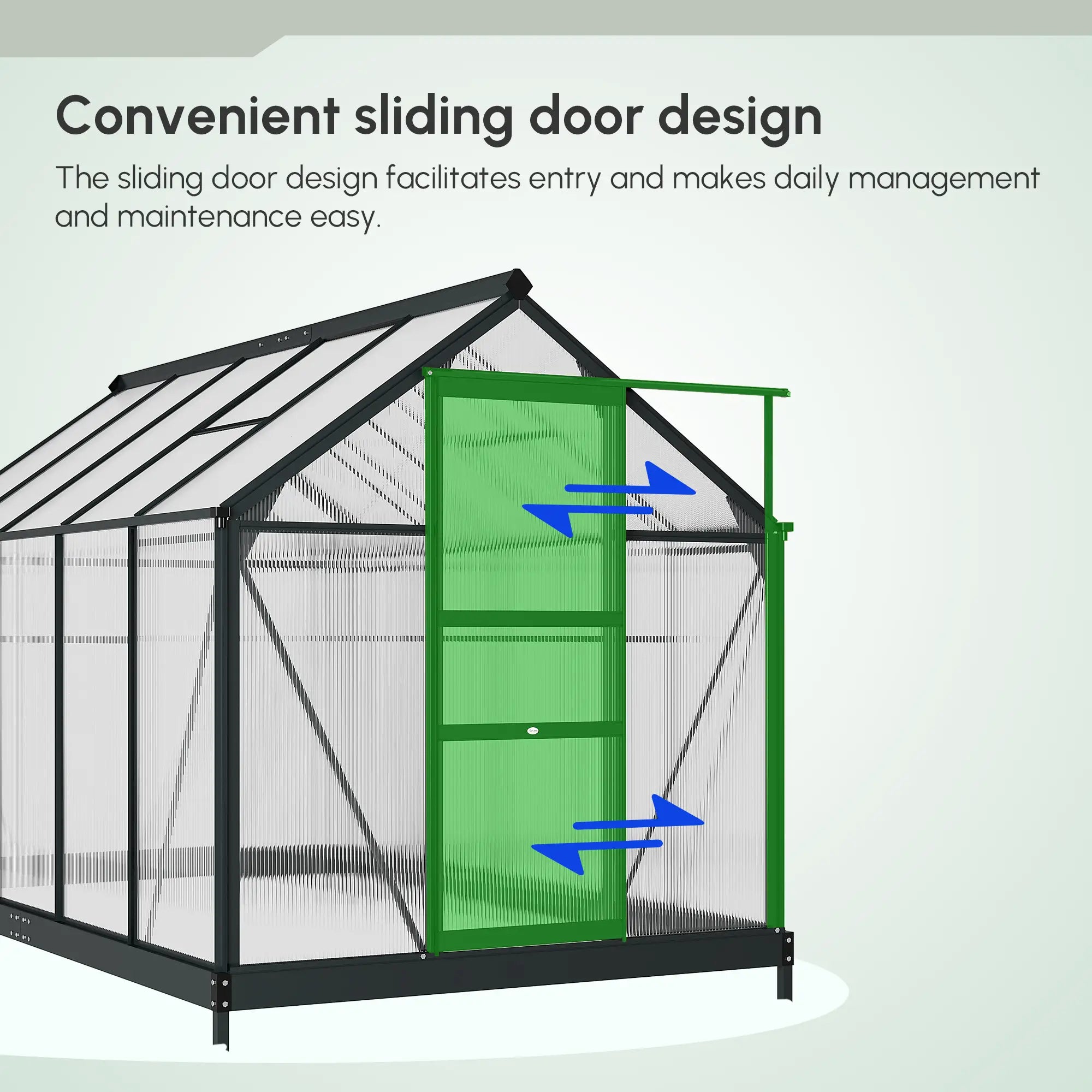 6' x 10' x 6.6' Polycarbonate Greenhouse, Walk-In Kit, Galvanized Frame, Grey Walk In Greenhouses at Gallery Canada