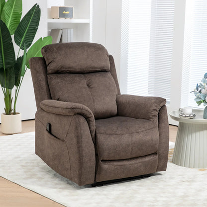 Manual Recliner Chair, Vibration Massage, Side Pockets, Living Room Single Sofas at Gallery Canada