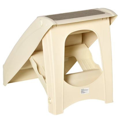 4-Level Portable Dog Stairs, Foldable Steps for Small Dogs, Lightweight, Nonslip Mats, Beige Cat Stairs at Gallery Canada