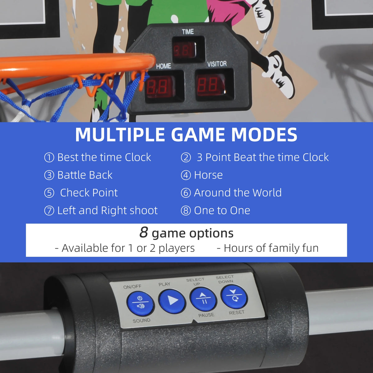 Double Shots Arcade Basketball System, Foldable Two Player Basketball at Gallery Canada