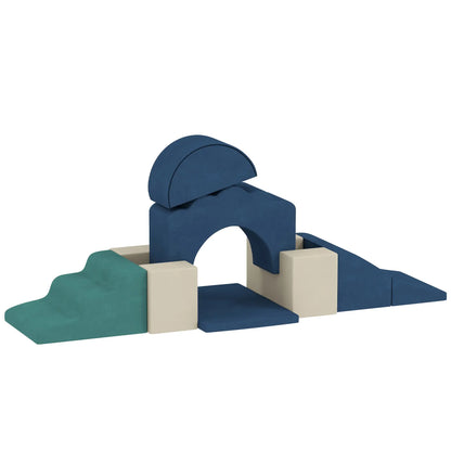 7-Piece Baby Soft Play Set, Indoor Crawling Gym, Navy Blue Kids Gym & Playmats at Gallery Canada