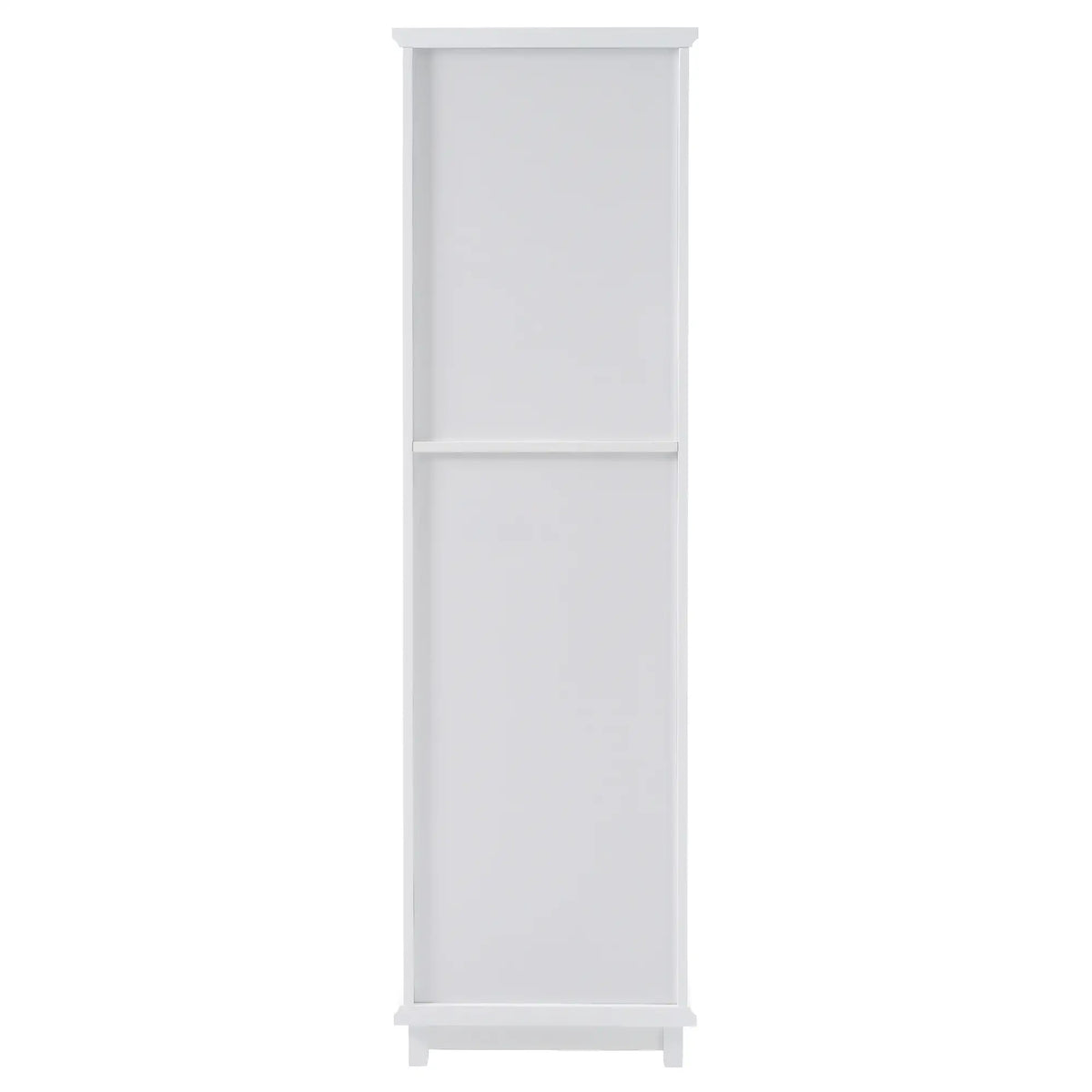 Bathroom Storage Cabinet, Glass Doors, Adjustable Shelves, 18" L x 14" W x 63" H, White Bathroom Cabinets at Gallery Canada