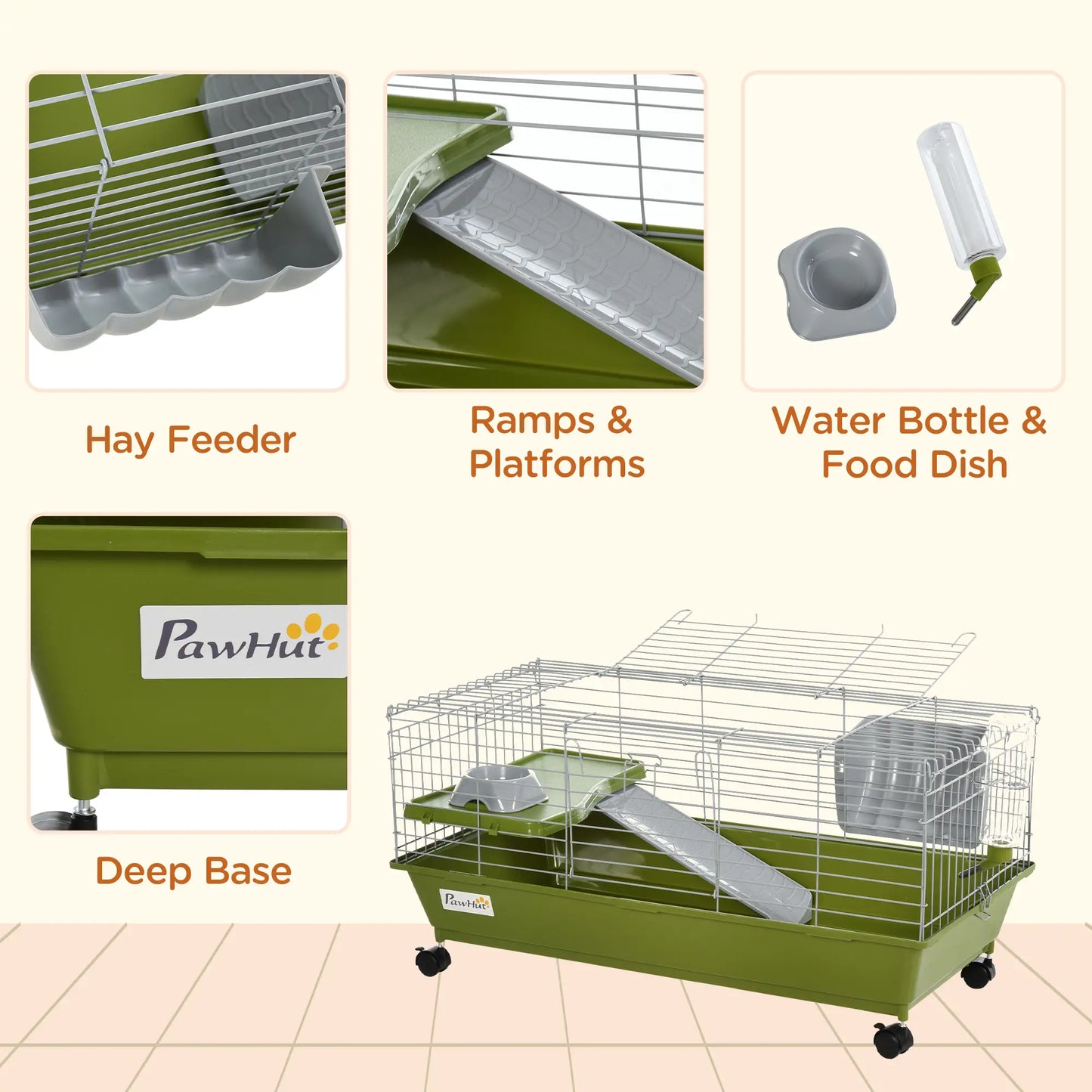 Small Animal Cage, Rolling Bunny Cage, Guinea Pig Cage, Green Houses & Habitats at Gallery Canada