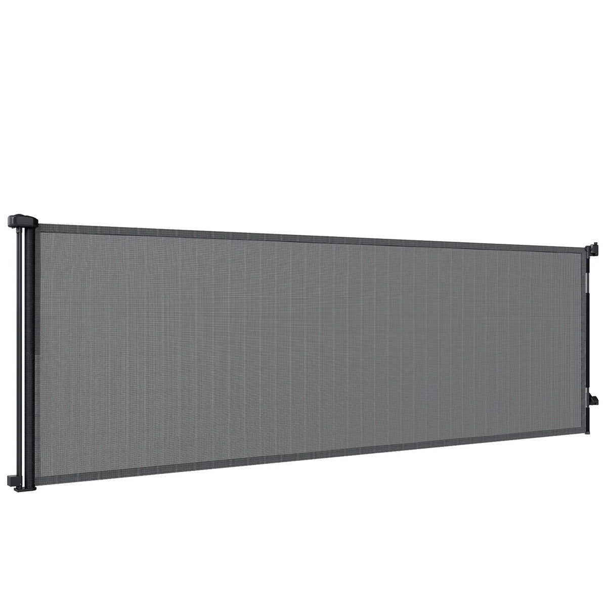 Retractable Dog Gate, 41" Tall, 122" Wide Mesh Pet Gate for Stairs Pet Gates Black at Gallery Canada