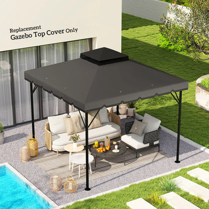 10' x 10' Gazebo Canopy Replacement, Light Grey/Dark Grey Gazebo Canopy Replacement at Gallery Canada