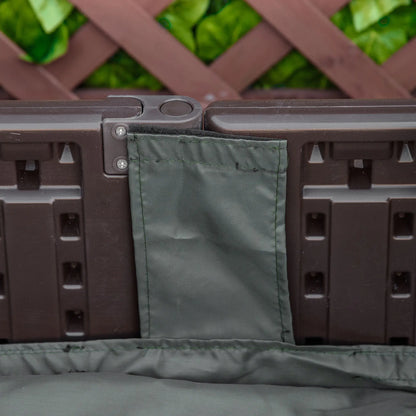 Kids Outdoor Sandbox with Canopy, Bottom Fabric Liner, Brown Sandboxes & Accessories at Gallery Canada
