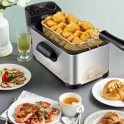 3.2 Quart Electric Stainless Steel Deep Fryer, Silver Air Fryers at Gallery Canada