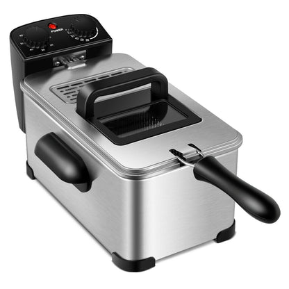 3.2 Quart Electric Stainless Steel Deep Fryer, Silver Air Fryers at Gallery Canada