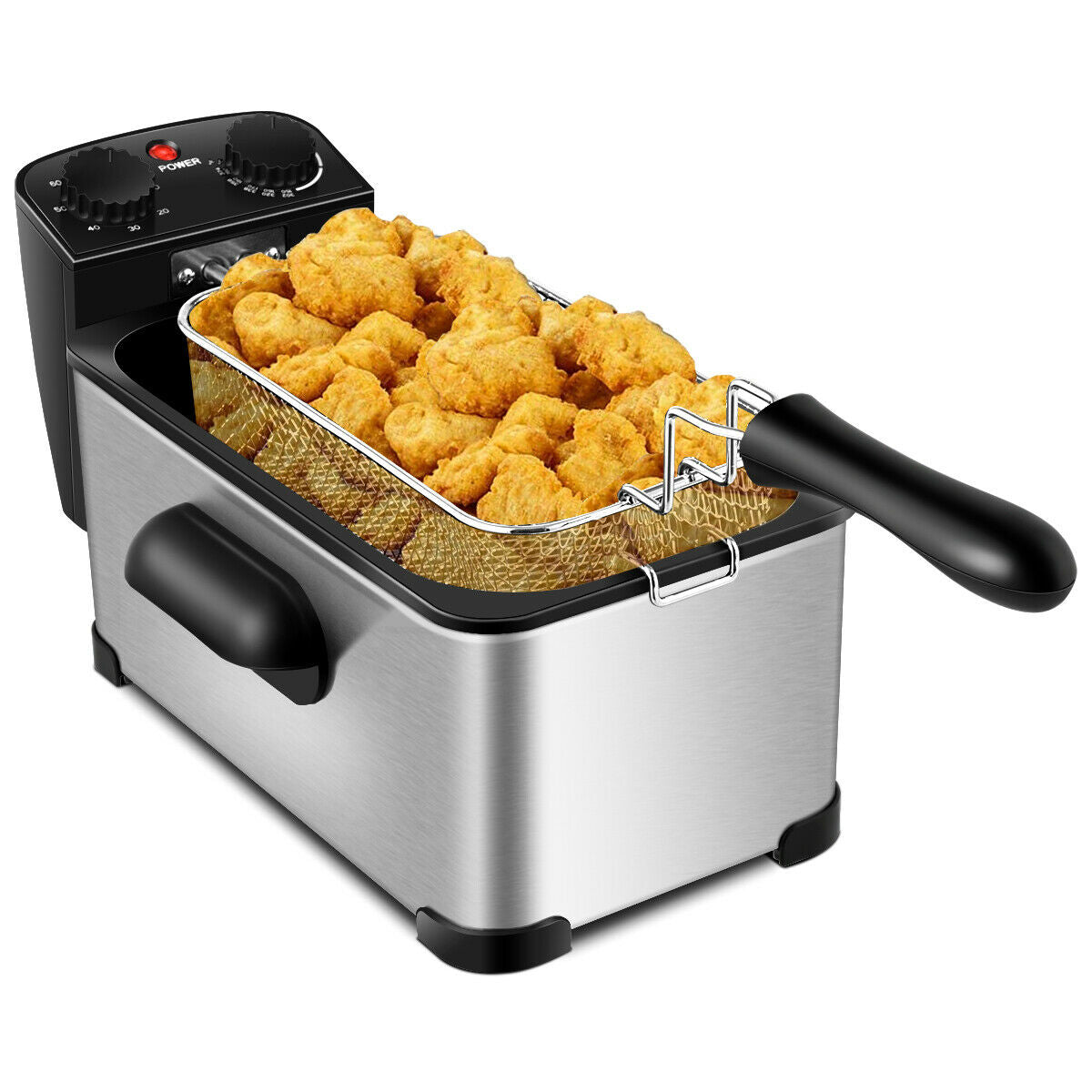3.2 Quart Electric Stainless Steel Deep Fryer, Silver Air Fryers at Gallery Canada