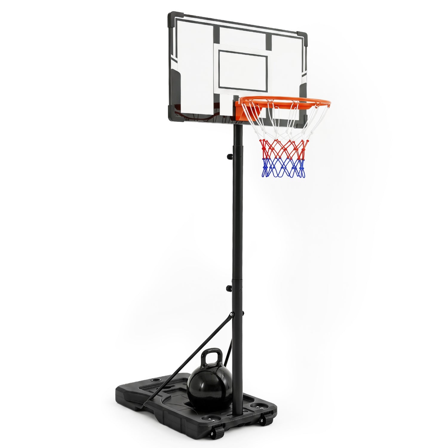 Portable Basketball Hoop, Adjustable 3.3-10 Feet, Black Sport Equipments Black at Gallery Canada