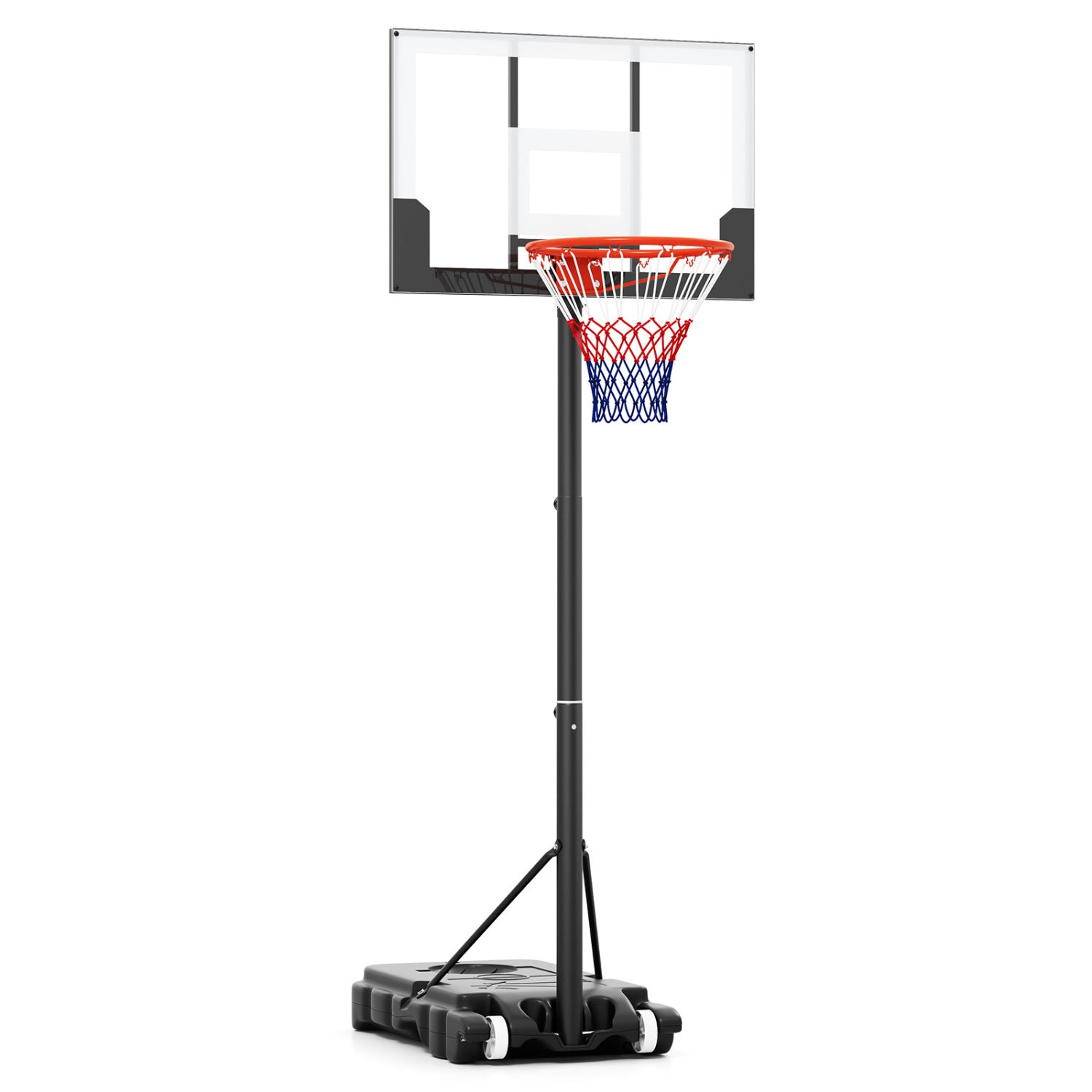 Portable Adjustable Kids Basketball Hoop, 3.3-7 Feet, White Sport Equipments White at Gallery Canada