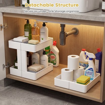 3/4-Tier Rolling Utility Cart with Detachable Trays and Smooth Wheels-3-Tier Kitchen Islands & Carts at Gallery Canada