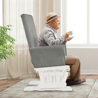 Baby Nursery Rocking Chair Glider And Ottoman Set, Gray Recliners at Gallery Canada