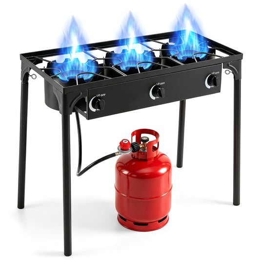 3 Burner Propane Stove, 240000 BTU, Black Outdoor Grills Black at Gallery Canada
