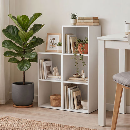 3-Cube Bookcase Storage Organizer with Anti-Tipping Kit, White