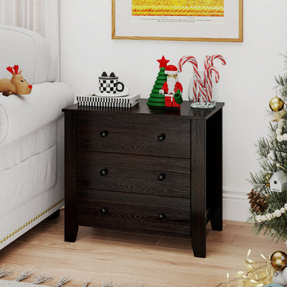 3-Drawer Dresser, Modern Large Nightstand, Dark Brown Dressers & Chests at Gallery Canada